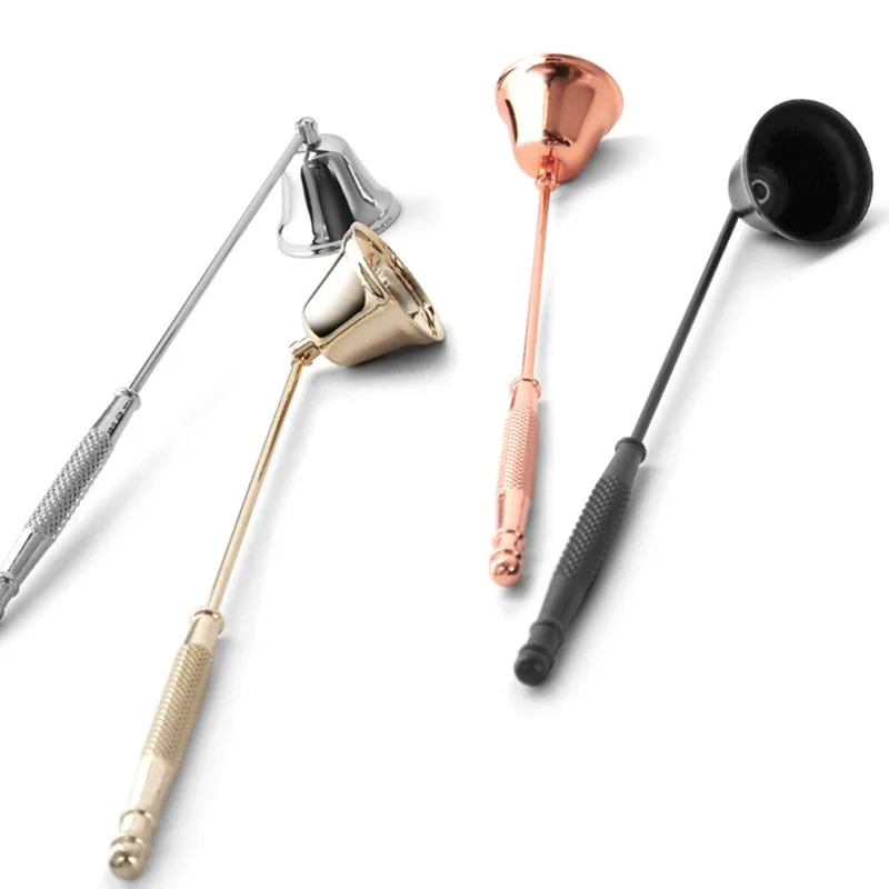 Candle Snuffer Tool Long Handle Bell Extinguisher Accessory for Putting Out Candle Wicks Stainless Steel candle snuffer