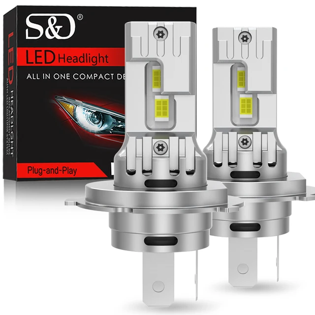 20000LM Canbus H4 LED Headlight Bulbs 9003 HB2 lampada 80W High Low Beam Car Light Turbo Fan Led Diode Lamp Auto 6500K 12V 24V 1