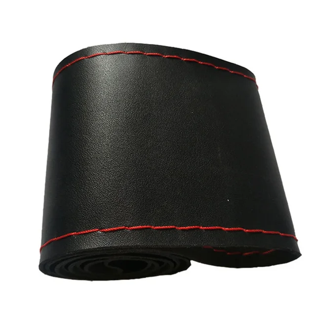 Brand New High Quality Hot Sale Steering Wheel Cover Hand Sewing Accessories Black/Red Car With Needles Thread 3