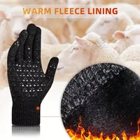 Winter Warm Touch Screen Gloves Waterproof Non-slip Thickened Knitted Gloves Suitable for Outdoor Driving Cycling and Skiing 2