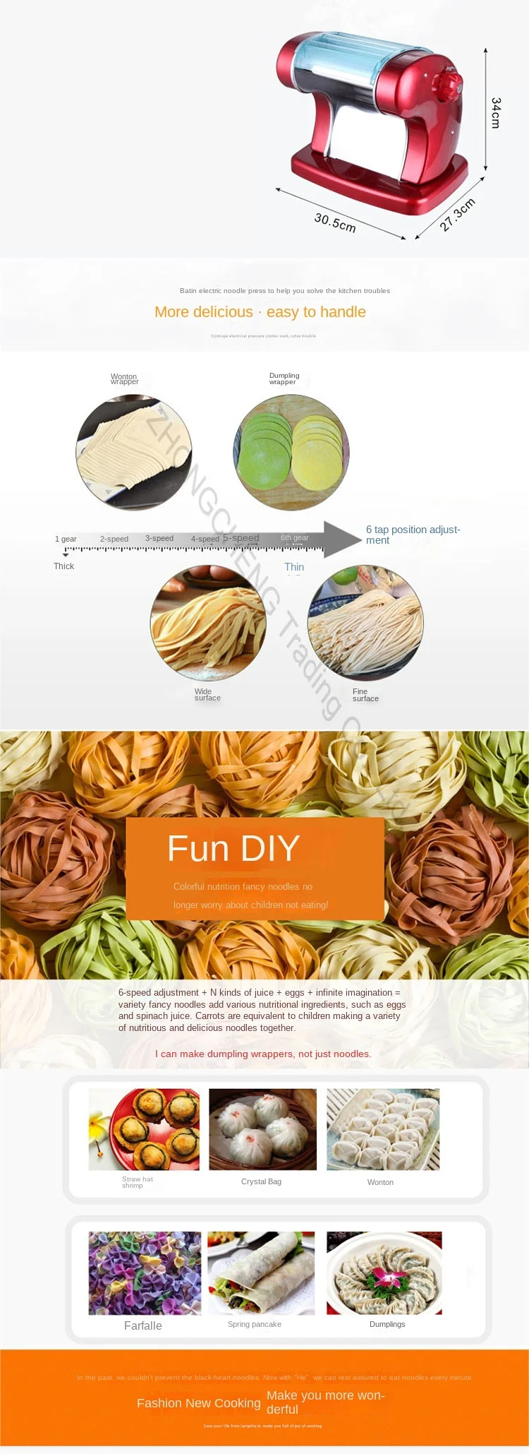 Description Picture 5 of item220V Electric Noodle Maker Pasta Maker Commercial Noodle Cutting Machine Noodle Machine Dough Roller Pressing Machine