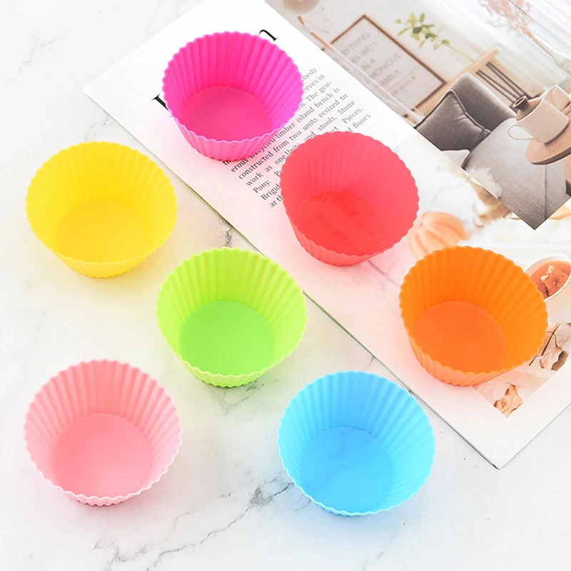 4/5pc Silicone Muffin Flower star Cupcake Mold Fondant Pan Small
