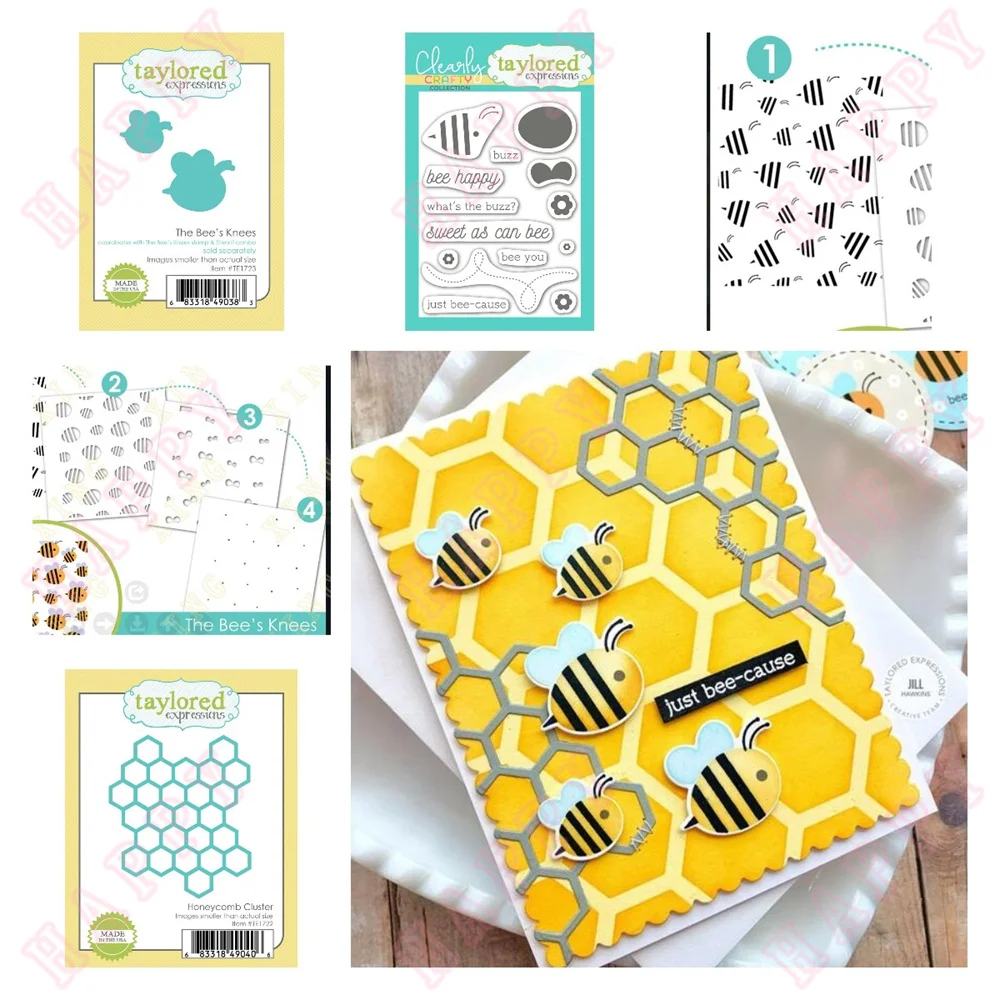 

Many Lovely Bees Are Working Hard For Life Cut Die Stamps Stencils Scrapbook Diary Diy Punch Greeting Card Handmade For 2022 New