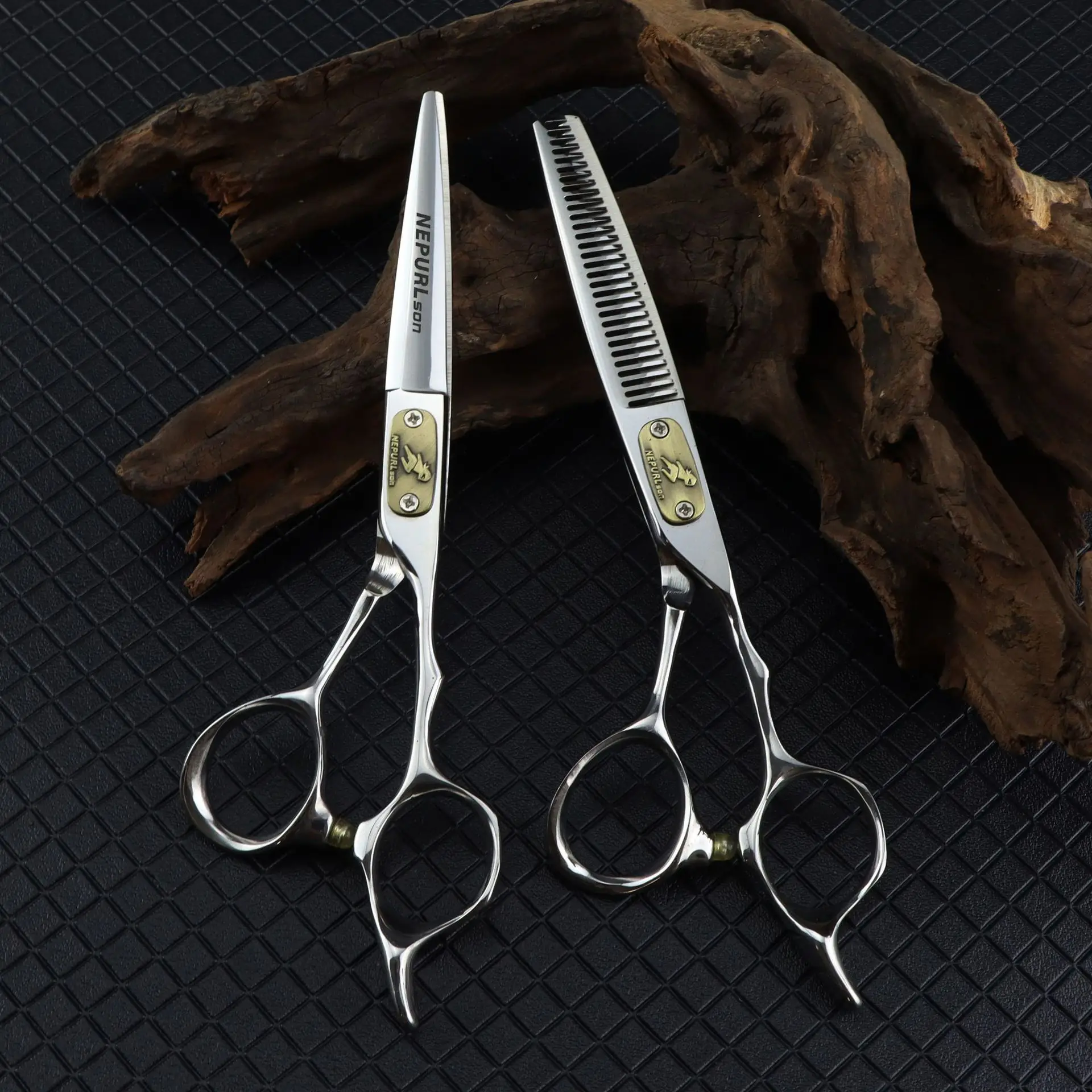 

6inch Vg-10 non-slip Hair Salon Scissors Cut Barber Accessories Haircut Thinning Shear Scissors Hairdressing Tool Scissors