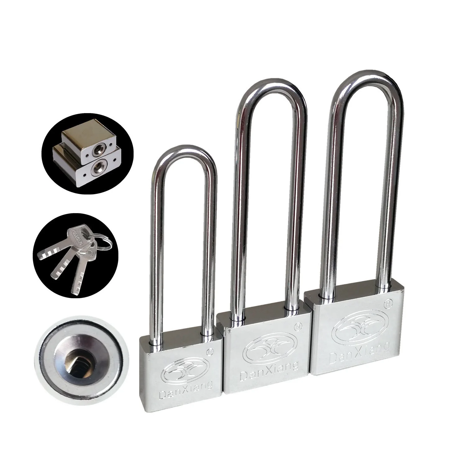 Extended padlock Extra-long long handle file cabinet lock mortise lock ...