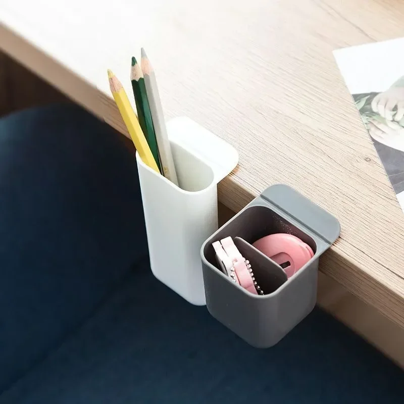 1Set Desktop Monitor Insert Pocket Pen Holder Desk Stationery Pen Organizer Multifunctional Creative Holder Office Storage