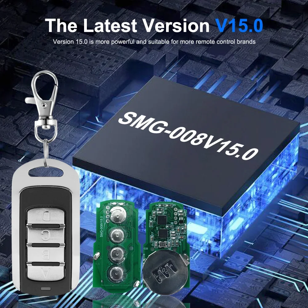 Handheld Transmitter 280-868MHz Fixed Scimagic Multi Frequency Duplicator Code 433MHz Garage Door Gate Remote Control