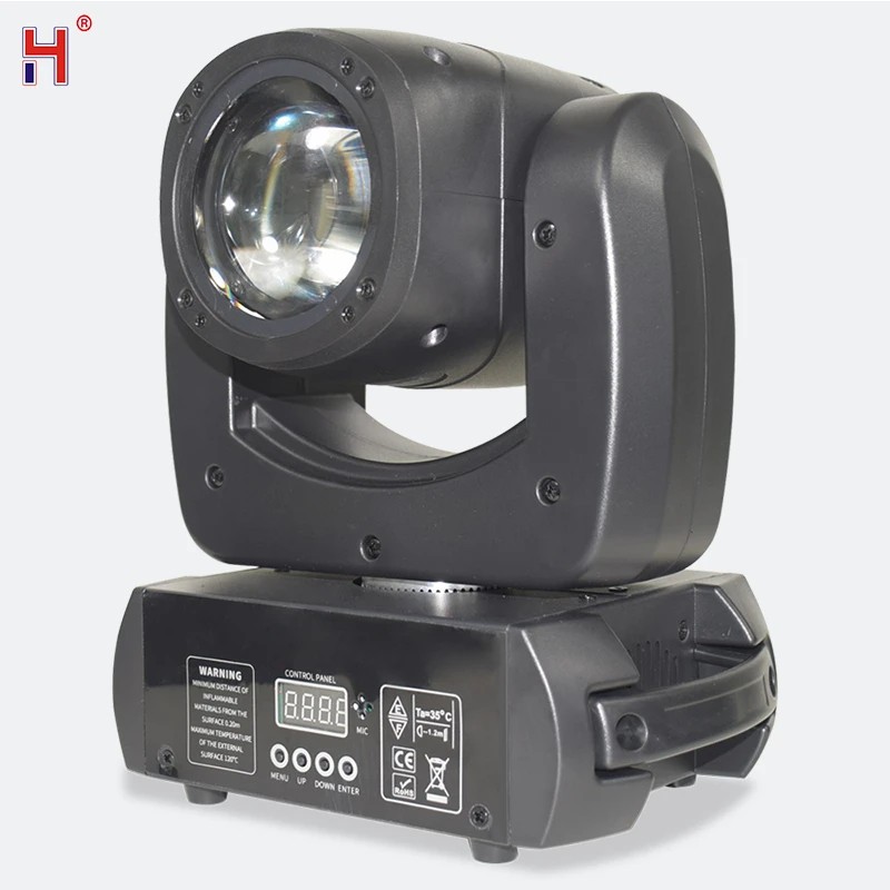 움직이는 헤드 LED 100W 빔 DMX 조명, 7 색 8 고보 회전 프리즘 효과 사운드 도착, DJ 파티 클럽 이벤트