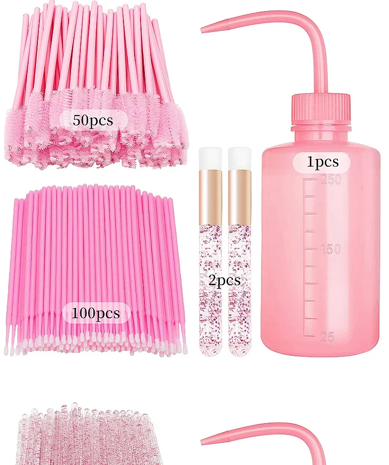 4 Typ 153 stücke Wimpern verlängerung liefert Set Wimpern saubere Bürste 250ml Blow Wash Flasche Wimpern heben Mikro bürsten Make-up-Tool – Detail 4