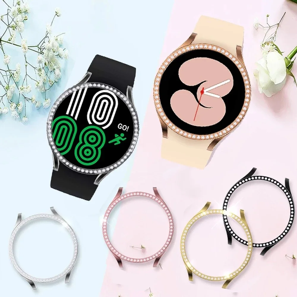 Фото Алмазный чехол для Samsung Galaxy Watch 5/5 pro/4 44 мм 40 мм, чехол-бампер из поликарбоната, всесторонняя защита для Galaxy Watch 4 classic 42 мм 46 мм №5