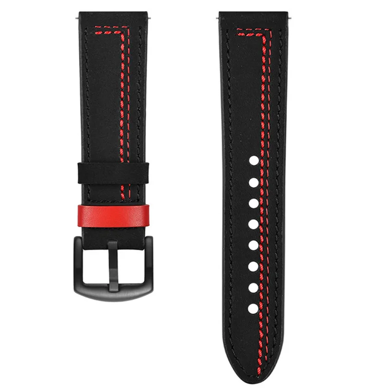 Фото Ремешок кожаный для Samsung Galaxy Watch 3 5 6 4 Classic 46/47 мм Active 2 4 44/40 мм 5 pro 45 мм, браслет для смарт-часов, 22/20 мм №5