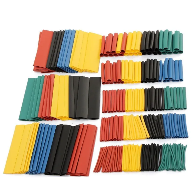 164pcs Set Polyolefin Shrinking Assorted Heat Shrink Tube Wire Cable Insulated Sleeving Tubing Set