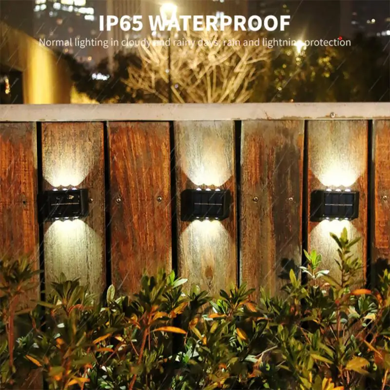 Solar LED Outdoor Light Solar Lighting Sensor Lamp Streetlights Exterior Garden Decoration Garland Waterproof Solar Wall Light