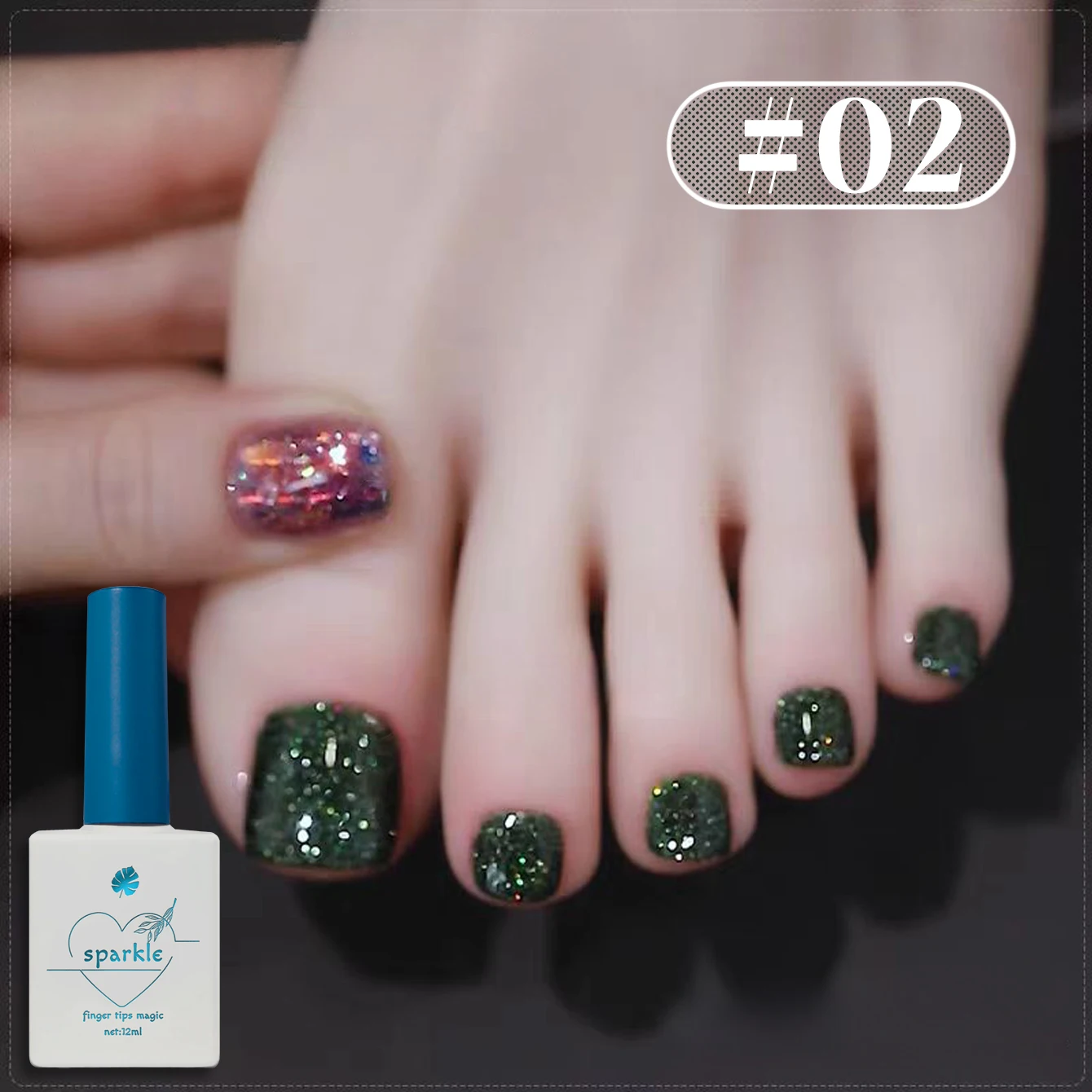 1-6개입 12ml 다이아몬드 글리터 스팽글 젤 네일 폴리쉬, 6가지 색상 반짝이 UV LED 쏙 오프 롱래스팅 젤 네일아트 네일 용품