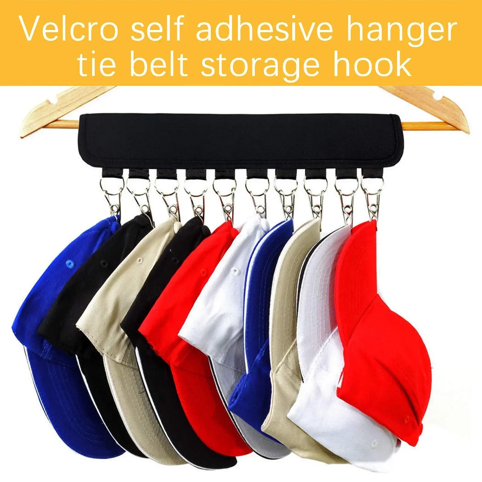 Appendiabiti Per Cappelli Da Baseball | Organizer Con 27 Tasche Trasparenti | 3 Ganci Metallici | Da Porta O Parete | CLBUTG