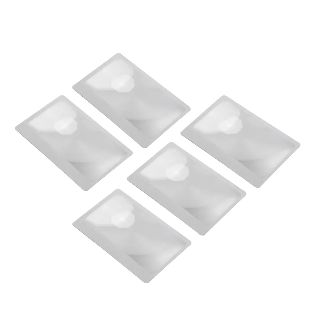 Description Picture 5 of item5pcs 3X Magnifying Fresnel Lens Credit Card Shape Wallet Magnifier Lenses Transparent Plastic Cement Portable for Seniors Elder