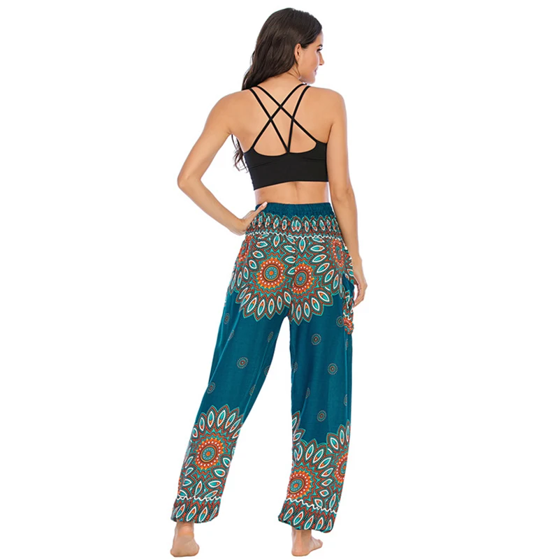Yoga Pants Women Hippie Harem Printed 