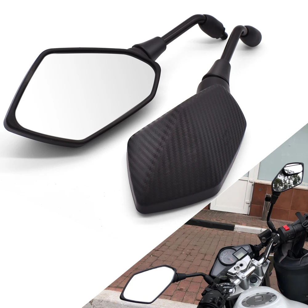 Motorcycle Rear View Mirrors 1 Pair For Honda MSX 125 CB650R CB125R XADV X ADV 750 X11 ST1300 10mm 8mm Back Side Convex Mirror
