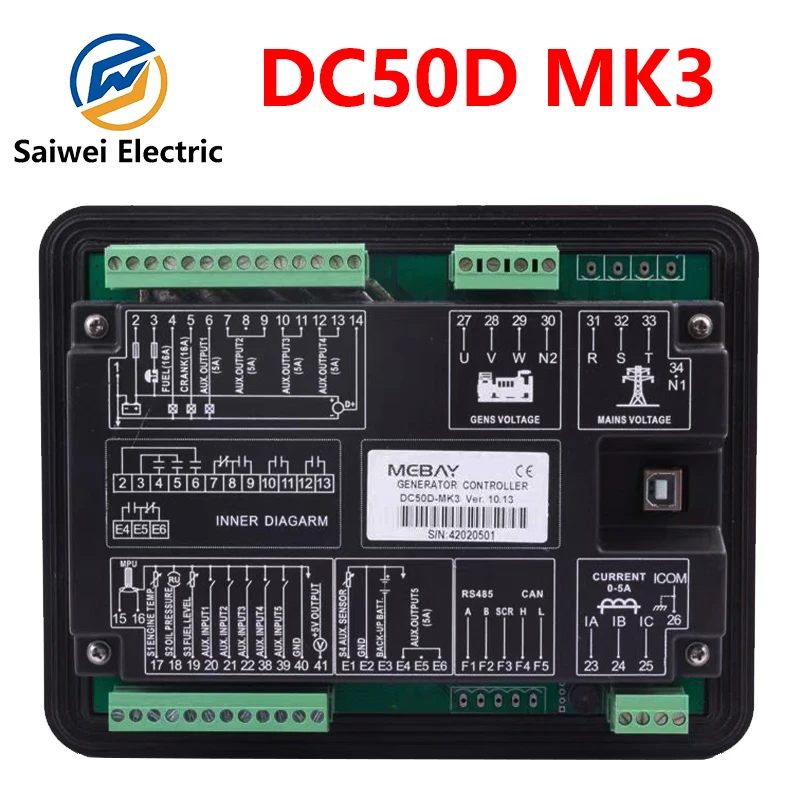 Mebay 디젤 발전기 세트, 컨트롤러 발전기 세트, DC50D, DC52D, MK3, 컨트롤패널