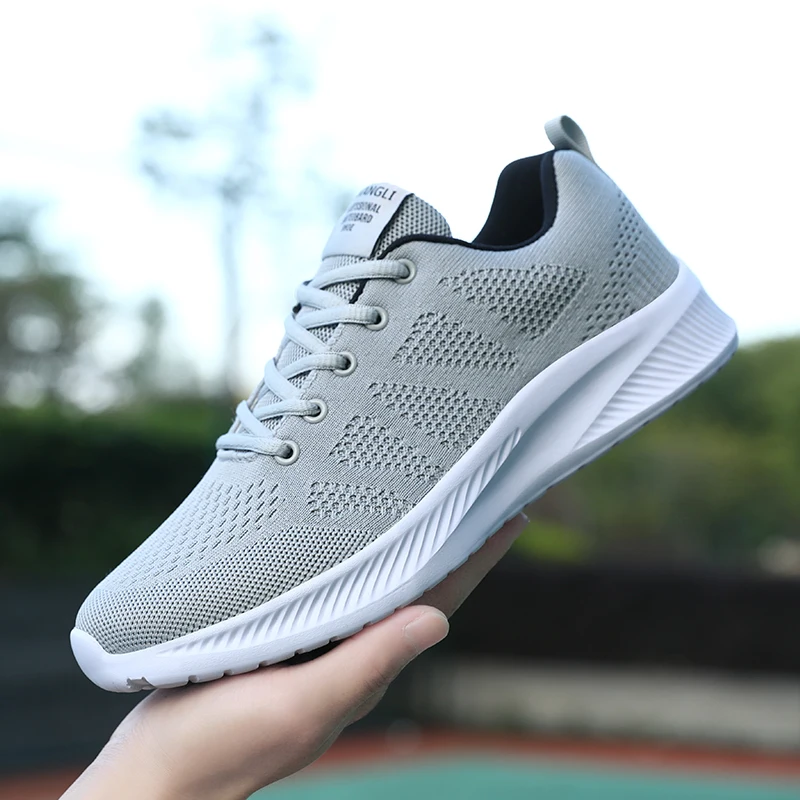 Men's Summer Lightweight Mesh Running Sneakers - Outdoor Sport and Fitness Shoes