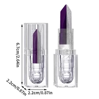 Purple Lipstick Temperature Discoloration Red Rose Moisturizing Lipstick Cosmetics Easy-to-Use Lipstick Refill 6