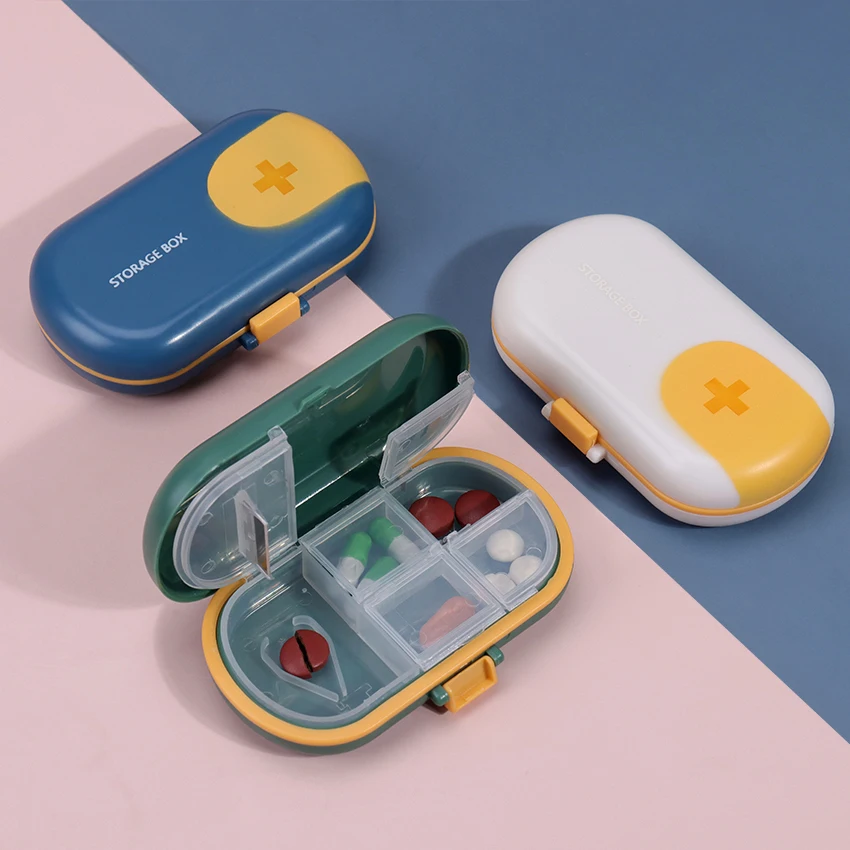 Small Pill Box, Travel Pill Case, Portable Medicine Organizer