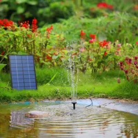 Fontaine de pompe à eau solaire 2.5W, avec 6 buses et tuyau d'eau de 4 pieds, pompe à énergie solaire pour bain d'oiseaux, étang, pompe de fontaine solaire de jardin 3