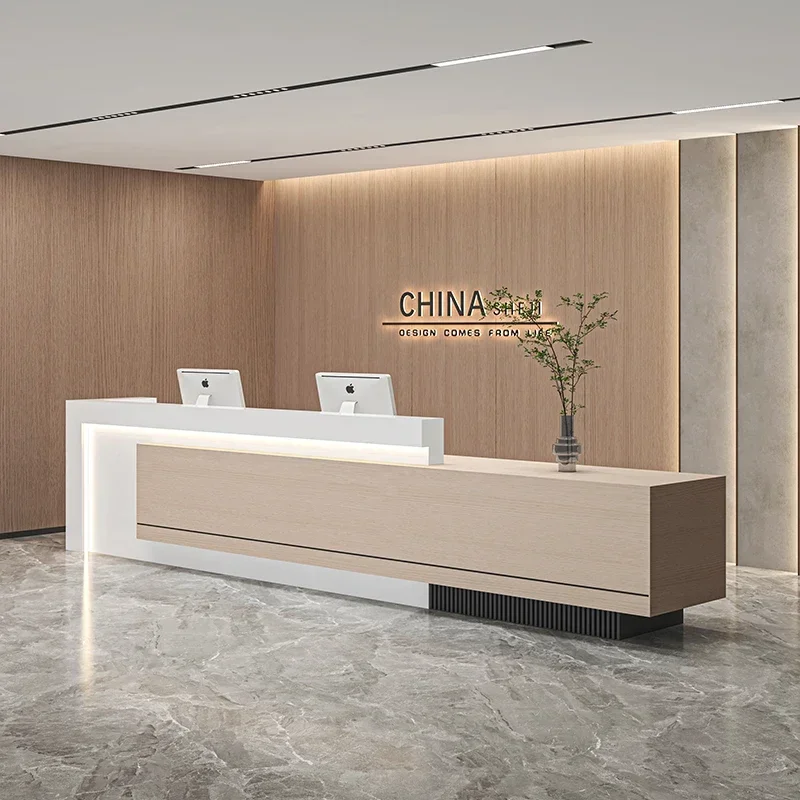 Reception Tables Desk Checkout Podium Stand Desks Podium Storage Customer Center Table Comptoir Reception Office Furniture