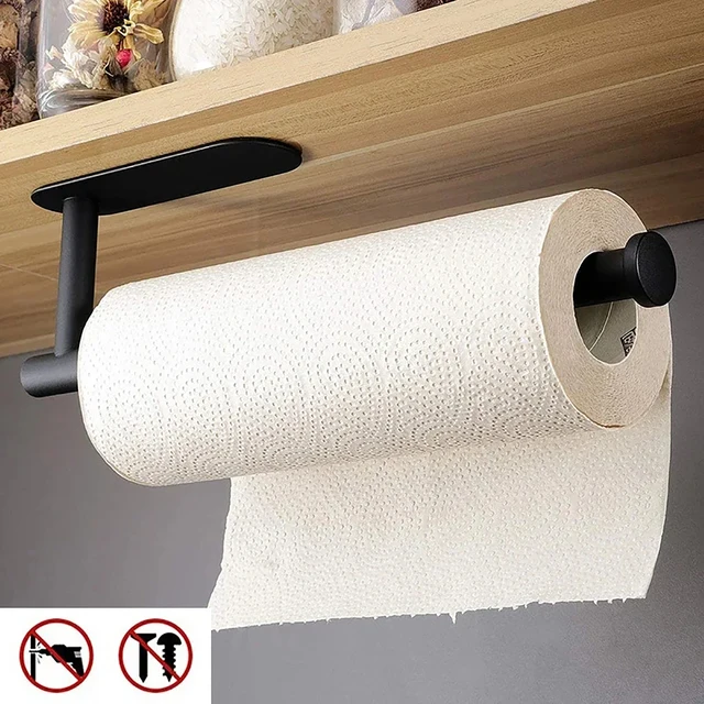 Porte-serviettes en papier de cuisine, cintre adhésif pour mouchoirs, distributeur de rouleaux de papier toilette, armoire de rangement, porte-serviettes, accessoires de salle de bains 1