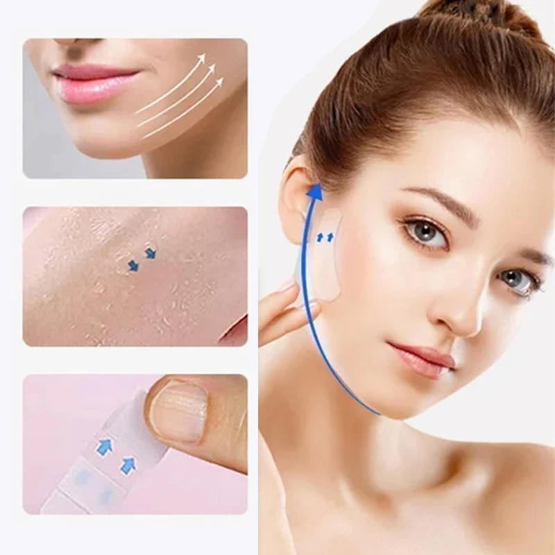 40Pcs Lifting Face Stickers Invisible Transparent Thin Face Patches Lift Tools V-Shape Face Wrinkle Sagging Skin Adhesive Tape 4