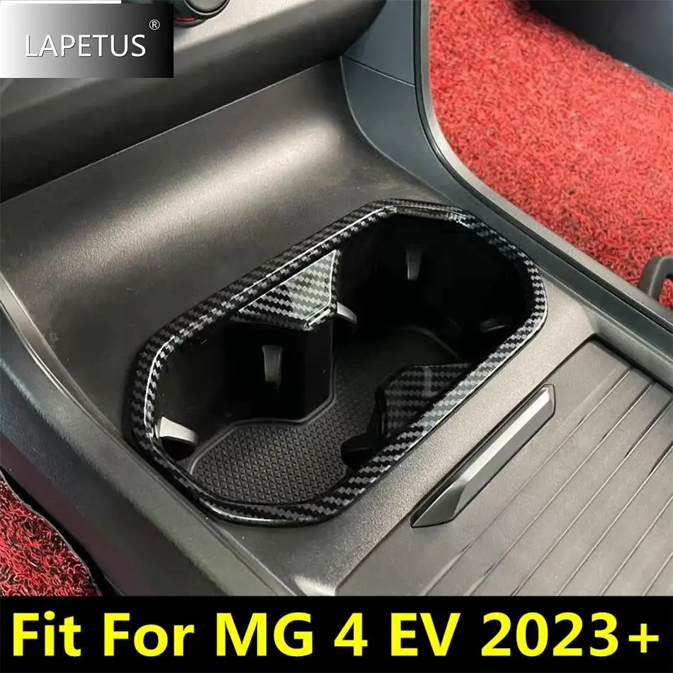 

Central Front Water Cup Holder / Head Lights Switch Panel Decor Cover Trim For MG 4 EV 2023 2024 Carbon Fiber Car Accessories
