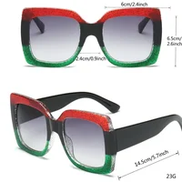 Grandes lunettes de soleil carrées de luxe pour femmes, lunettes de soleil transparentes rétro pour femmes, nuances noires respirantes, UV400, marque de créateur 6