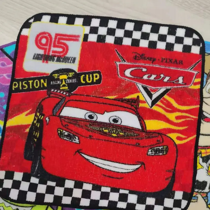 Disney Cartoon Towel McQueen Cars Toy Story Baby Boy Wash Face Hand Towel Adult Square Handkerchief 20x20cm Dropshipping