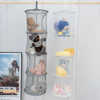 Foldable 4-Layer Mesh Hanging Storage Organizer for Home & Bedroom 1