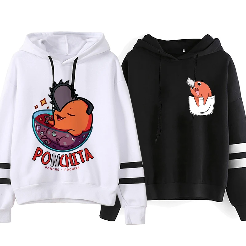 

Women/men Japanese Anime Chainsaw Man Pochita Hoodies Manga Cartoon Graphic Sweatshirts Streetwear Long Sleeve Gothic Pullovers
