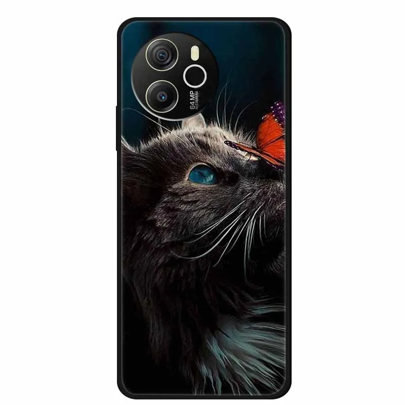 Black Silicone Soft Back Protective Case Cover