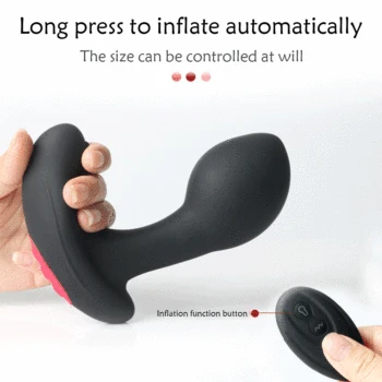 Inflatable Anal Plug Wireless Remote Control Pump Prostate Massage Vibrator Expansion Vibrating Anal Sex Toys For Men Woman 3