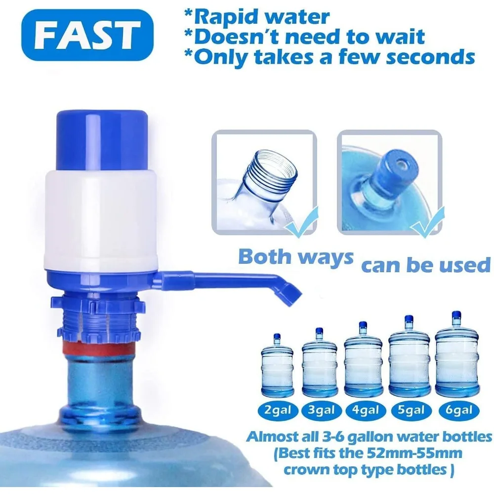 Water Pump Water Dispenser Water Bottle Pump Beverage Dispenser Water Dispenser Pump Water Bottle Pump Portable Manual Pump Dispenser Manual Pressure Drinking Water Pressure Suitable for Most Dispensers
