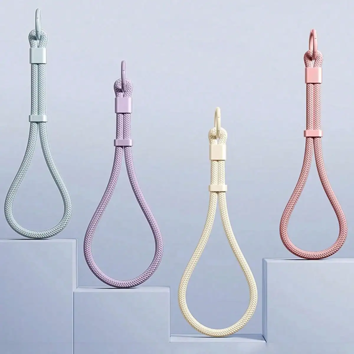 조절 가능한 버클 짧은 로프형 범용 휴대폰 스트랩, 휴대용 물병 홀더, 키체인형 손목 스트랩, 부드러운 패딩 포함