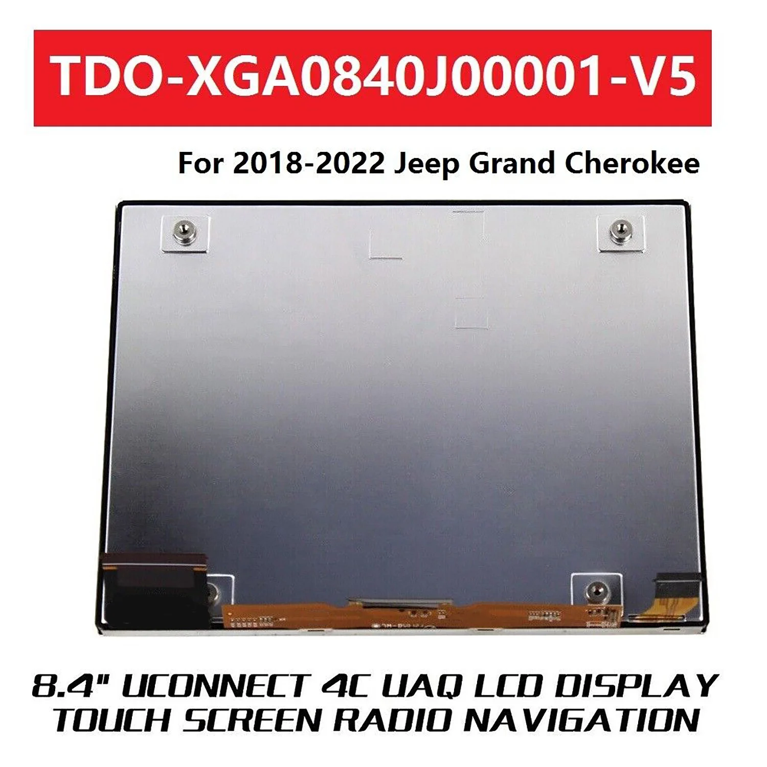 Touch Screen Lcd 1X8.4 "Uconnect Tdo-Xga0840J00001-V5 Per Jeep Grand Cherokee, Ram 2018-2013 8.4" Radio Touch-Screen Uconnect