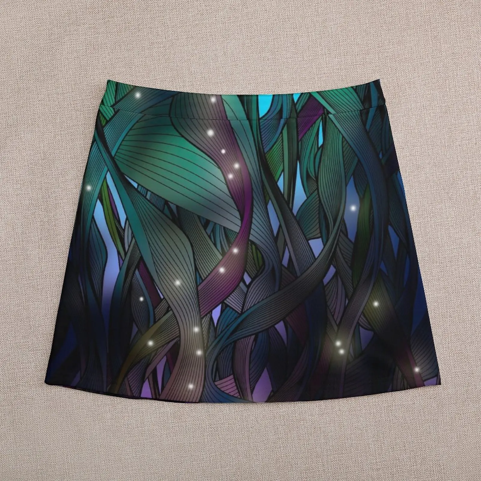 Nocturne (with Fireflies) Mini Skirt Miniskirt woman elegant social women's skirts skirt set