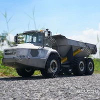 In Stock KIT LESU 6*6 AT60H RC Metal Hydraulic Articulated Truck 1/16 Scale RC Pump ESC Valve Cylinder Unpainted Unassembled Toy 1