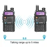 4Pcs Baofeng UV-5R 5W Tri-Power Walkie Talkie High Power Dual Band Long Range Portable Handheld UV 5R Radio 4
