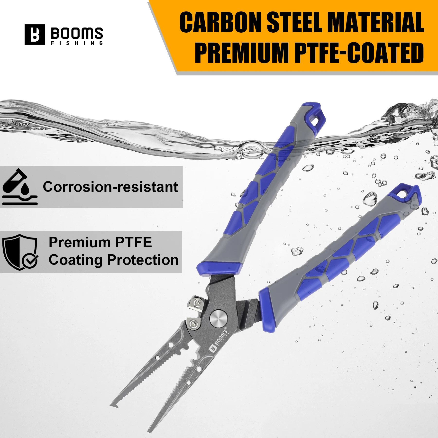 Booms Fishing XW15 Carbon Steel Fishing Pliers 7.6in 4