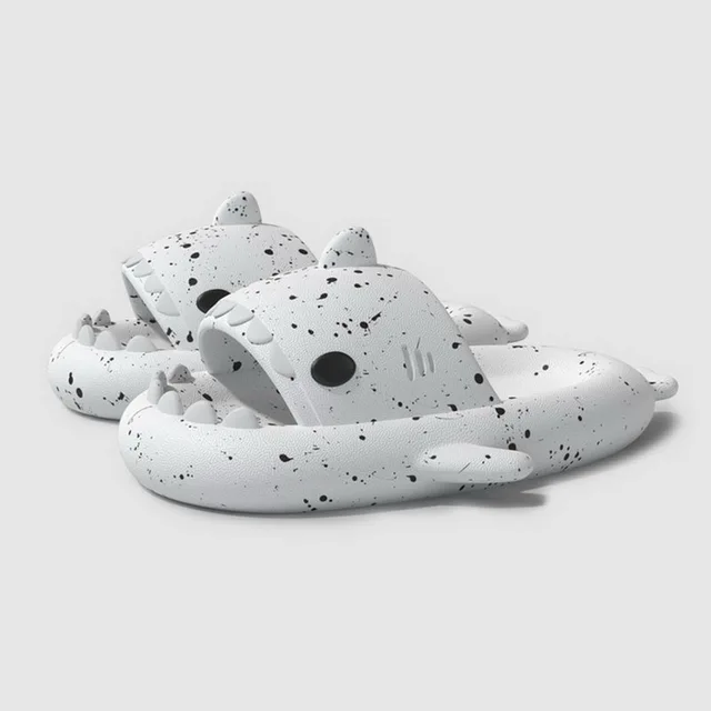 4cm Platform Slippers Tie-Dye Shark Slides Men Woman Summer Flip-Flop  Outdoor Sandals Indoor Man Clapper Soft Eva Couple Shoes - AliExpress
