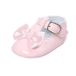 Charming Bowknot Anti-Slip Baby Girl Dress Shoes - 12-18 months (Pink)