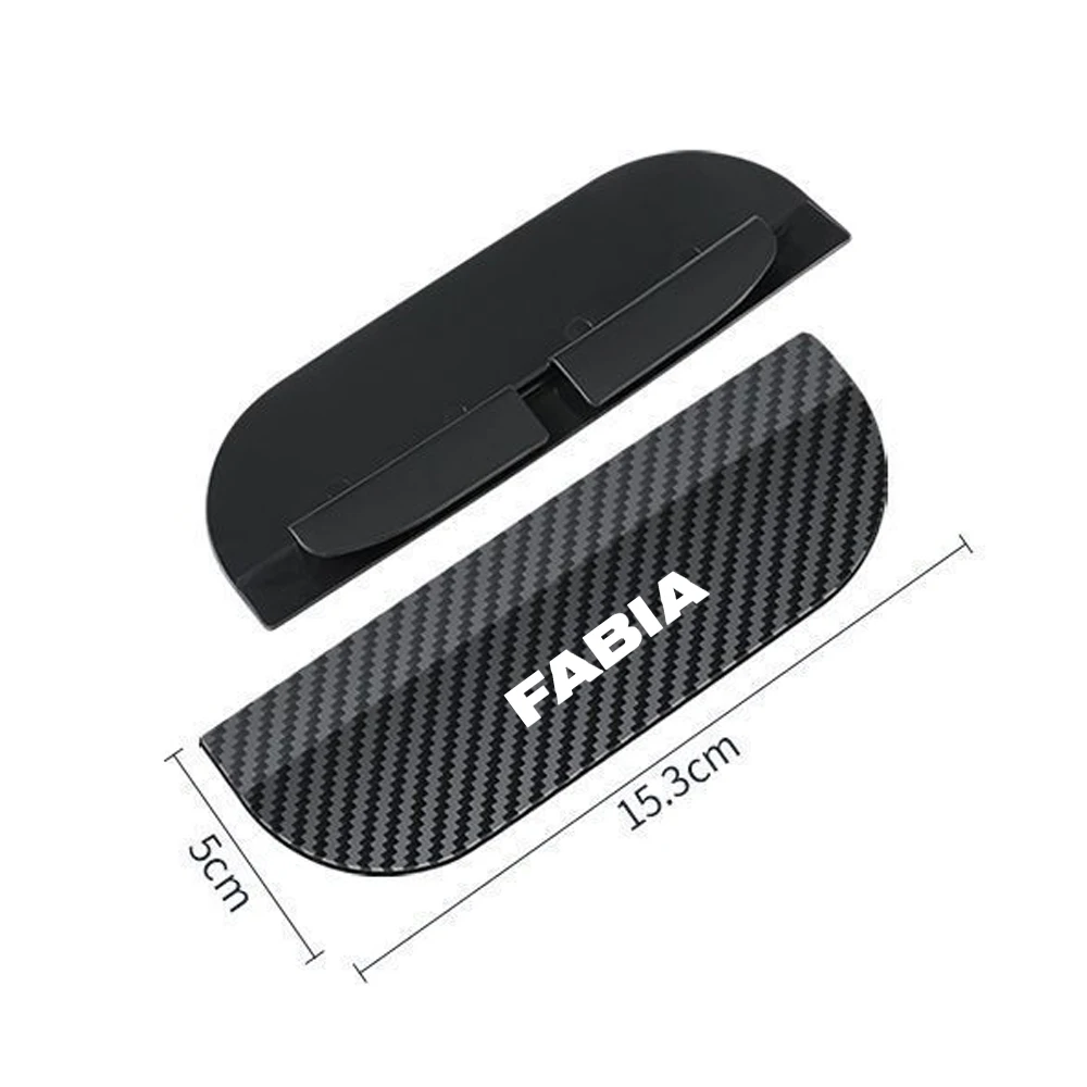 Car Rearview Mirror Rain Eyebrow Visor Carbon Fiber Sun Visor Rain Cover car Mirror Accessories For Skoda FABIA