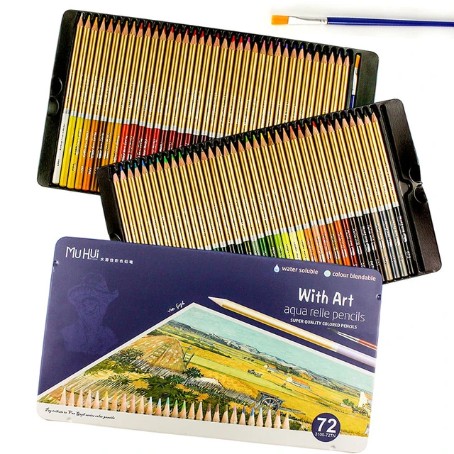 72 Watercolor Pencil in Tin Box Water-Soluble Drawing Color Pencil - China  Colour Pencil, Color Pencil