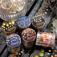 Mr. Paper, Colored Light String Border Decorative Tape,decorative Party Scrapbook,phone Case,diary,Christmas Sticker, 200cm/roll 2