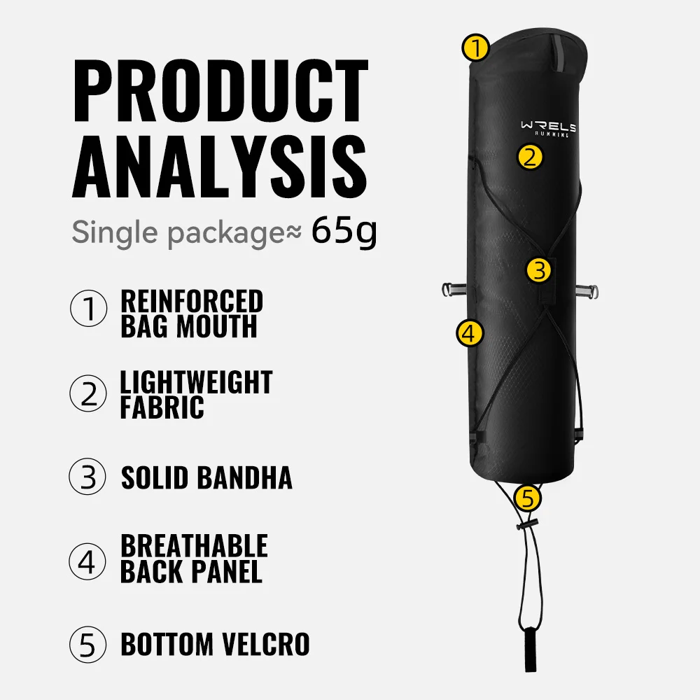 WRELS Trekking Poles Carry Bag Lightweight Waterproof Bag Poles Hiking Portable Storage Vest Backpacks Cane